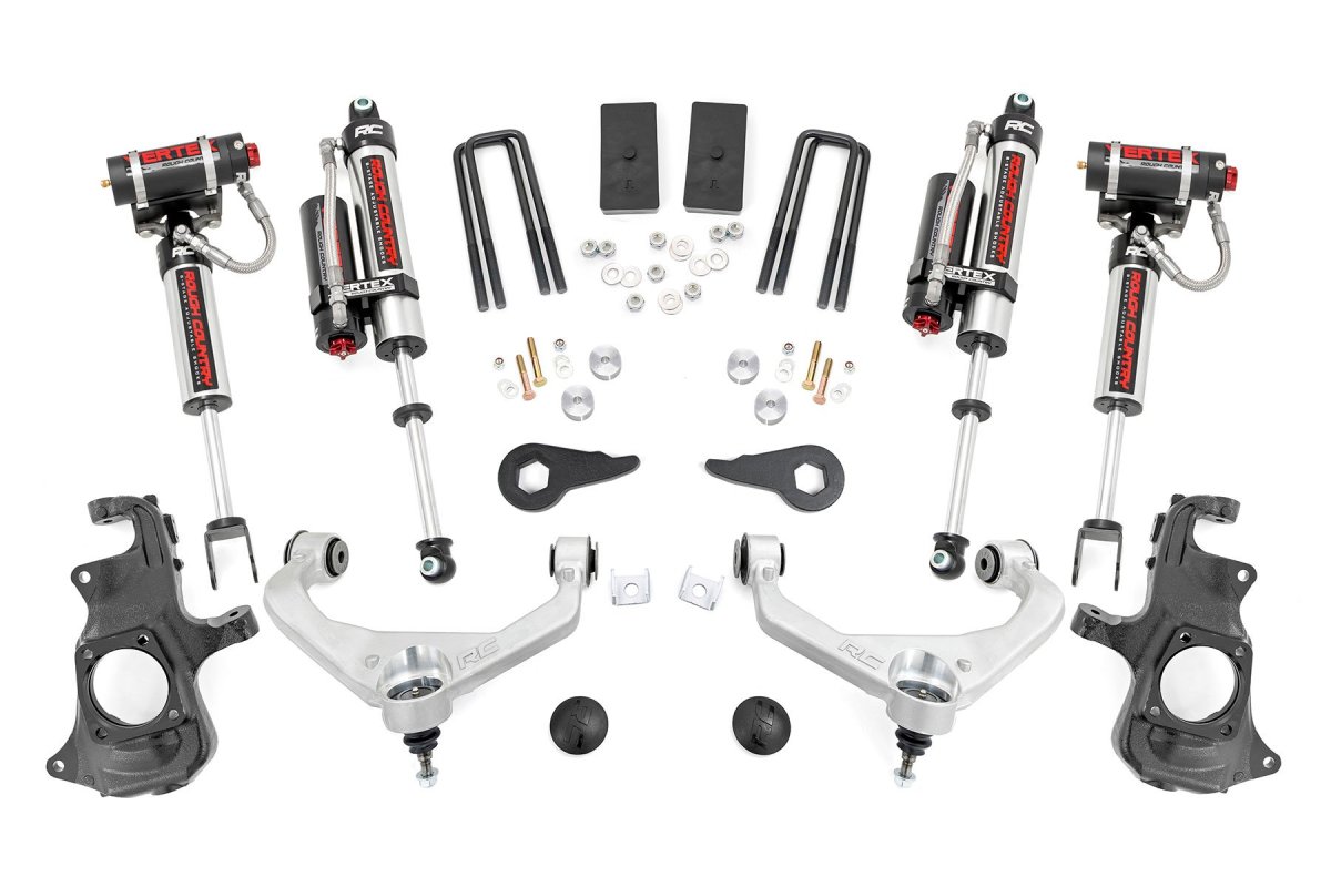 Chevrolet Silverado 2500 HD Suspension Lift Kit - Rough Country - 3.5 Inch Lift Kit | Knuckle | Vertex - '11-'19